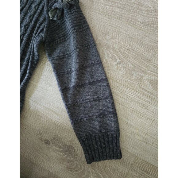 Covelo Wool Angora Rabbit Silk Cotton Cable Knit Mock Neck Cardigan Sweater M - Picture 9 of 15